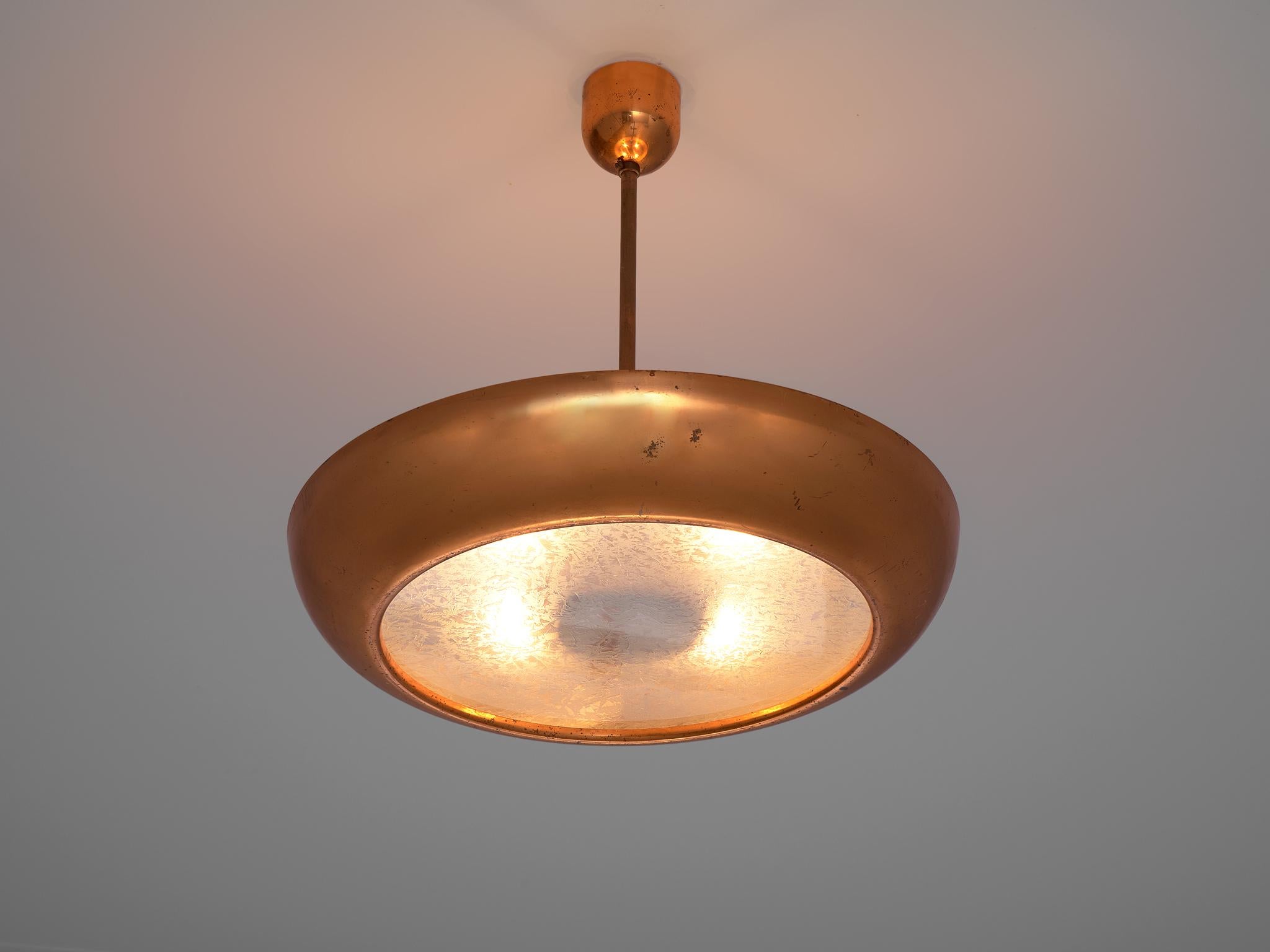 extra large copper pendant light