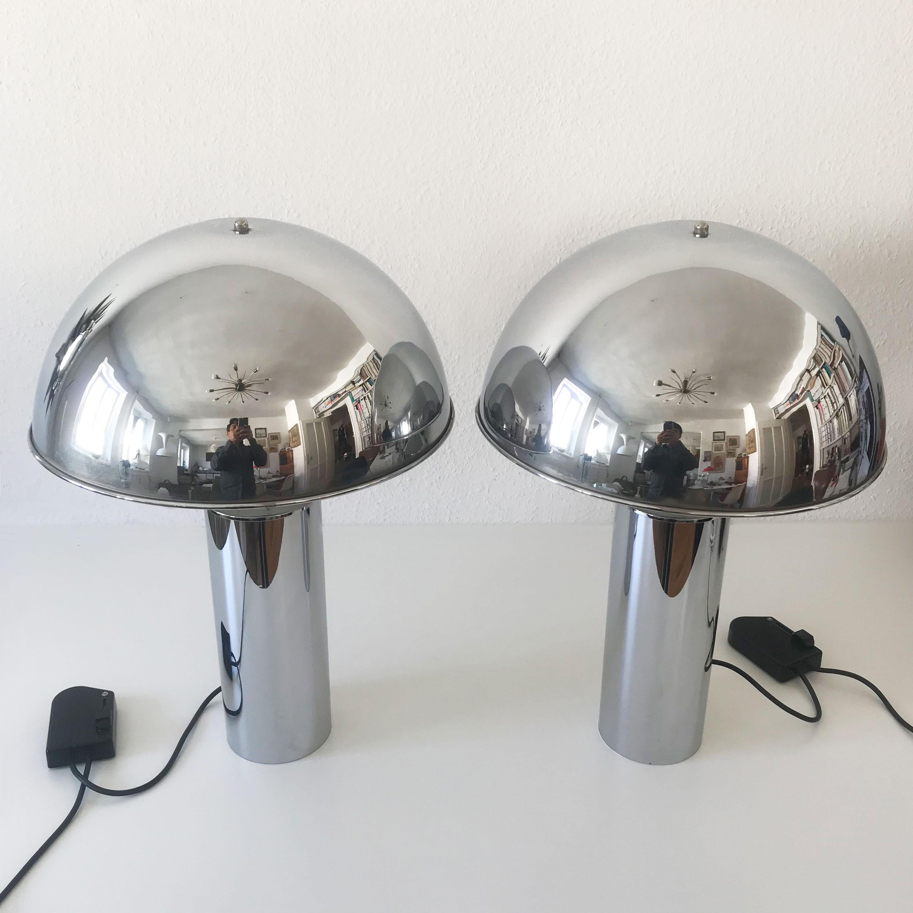 Pair of Extra Large Exceptional Mid-Century Modern Table Lamps by WKR, Germany 4