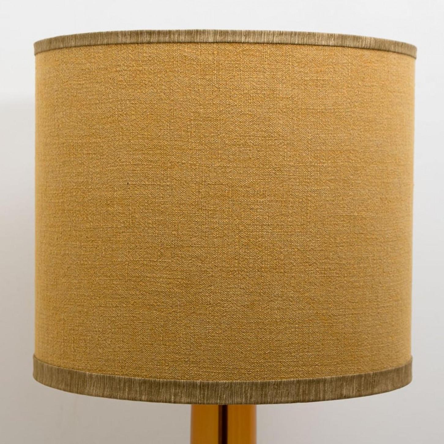 Pair of Extra Large Glass Shaped Table Lamp with Custom Made Silk Lamp R Houben For Sale 3
