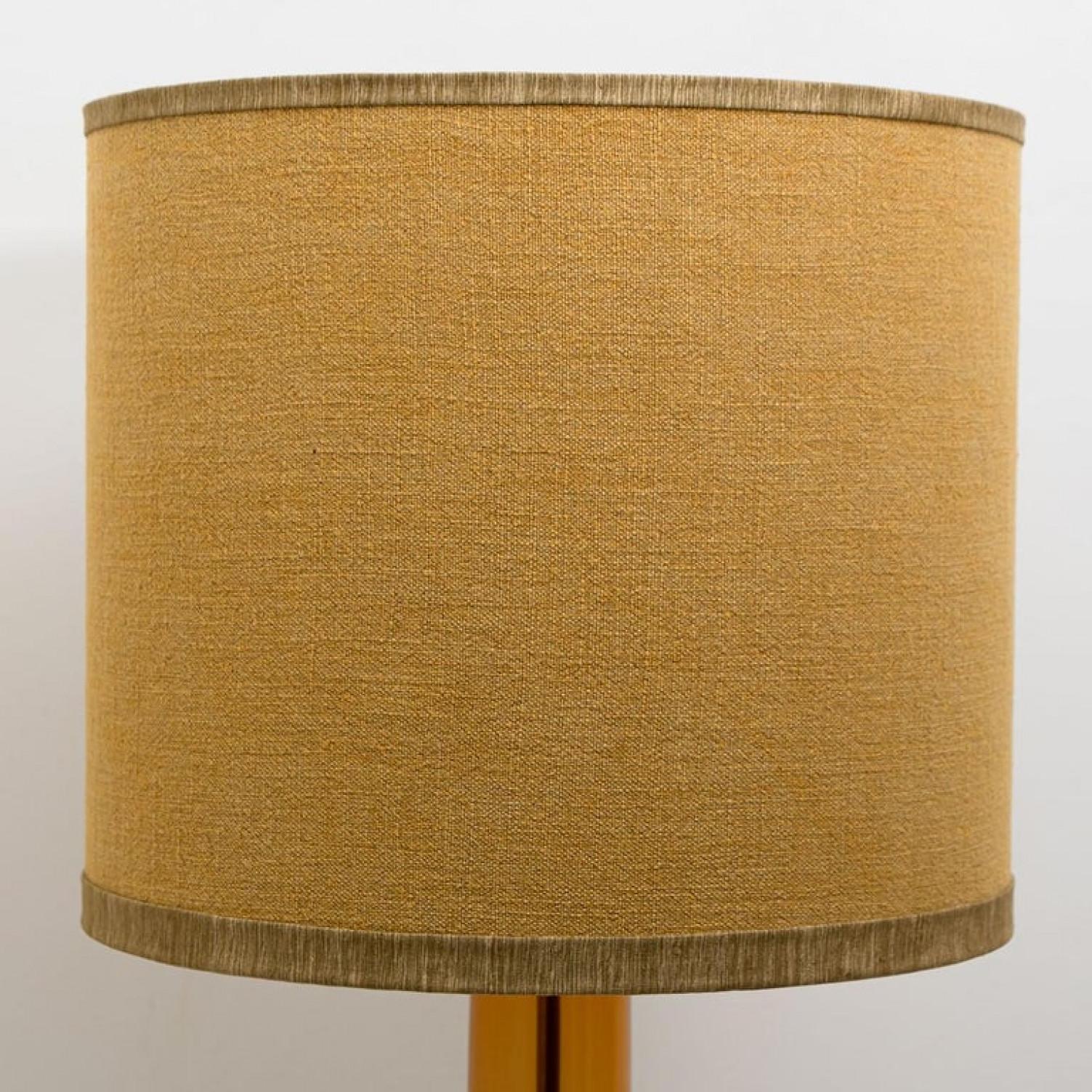 Pair of Extra Large Glass Shaped Table Lamp with Custom Made Silk Lamp R Houben For Sale 3