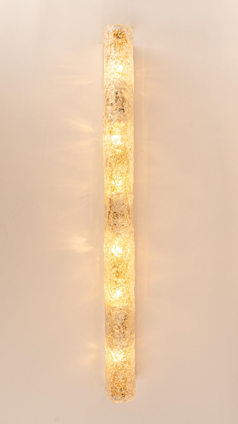 Pair of Extra Large Murano Glass Sconces Modernist Wall Light, Germany