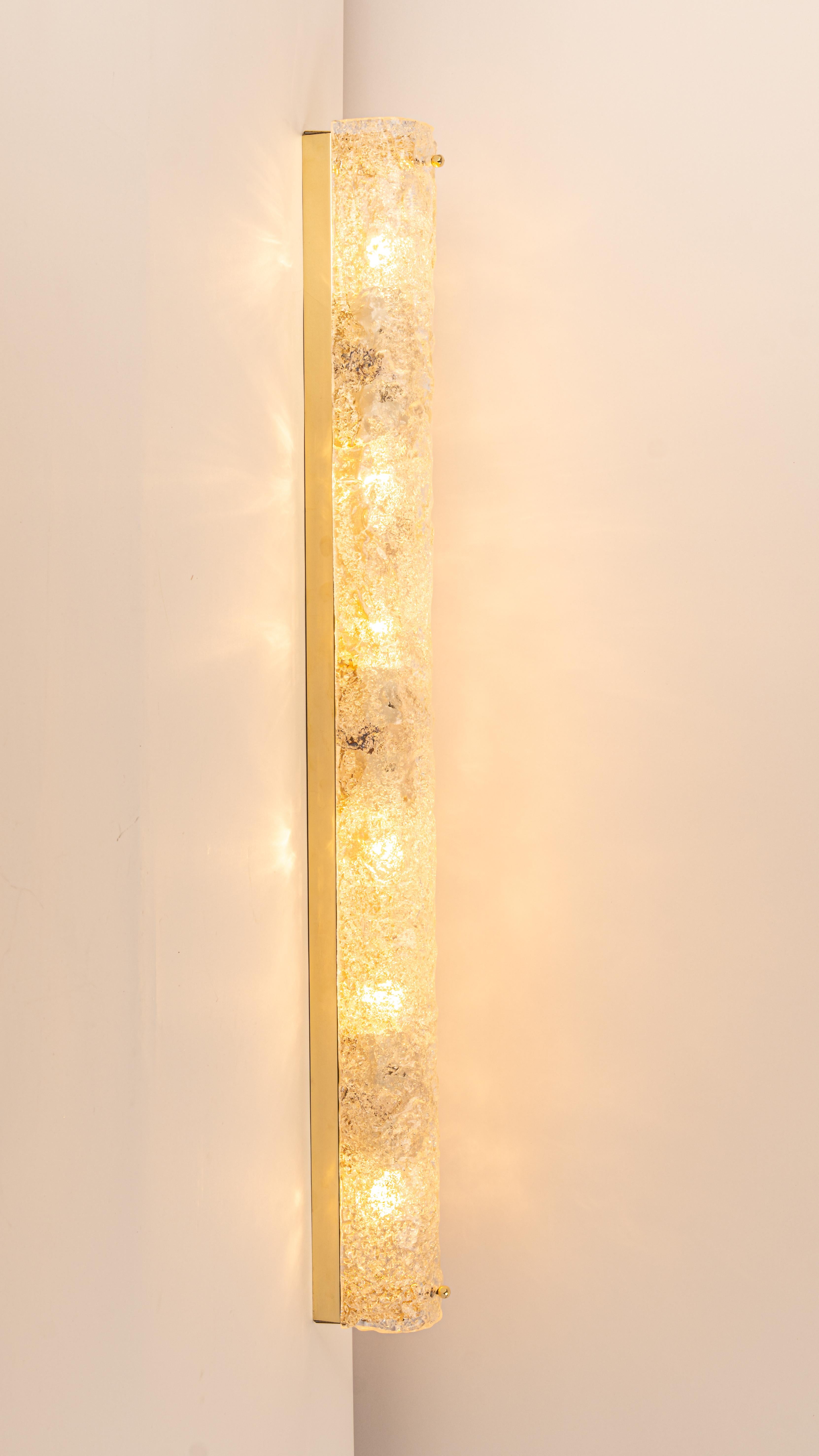 Pair of Extra Large Murano Glass Sconces Modernist Wall Light, Germany, 1960s 2