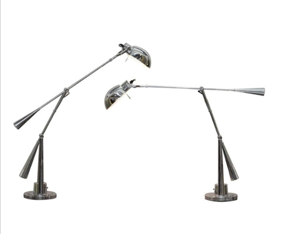 We are delighted to offer for sale this lovely pair of Ralph Lauren counterpoise and Anglepoise nickel-plated chrome Equilibrium table lamps

I have a selection of Ralph Lauren lamps for sale, around 10-15 in total, all are listed under my other
