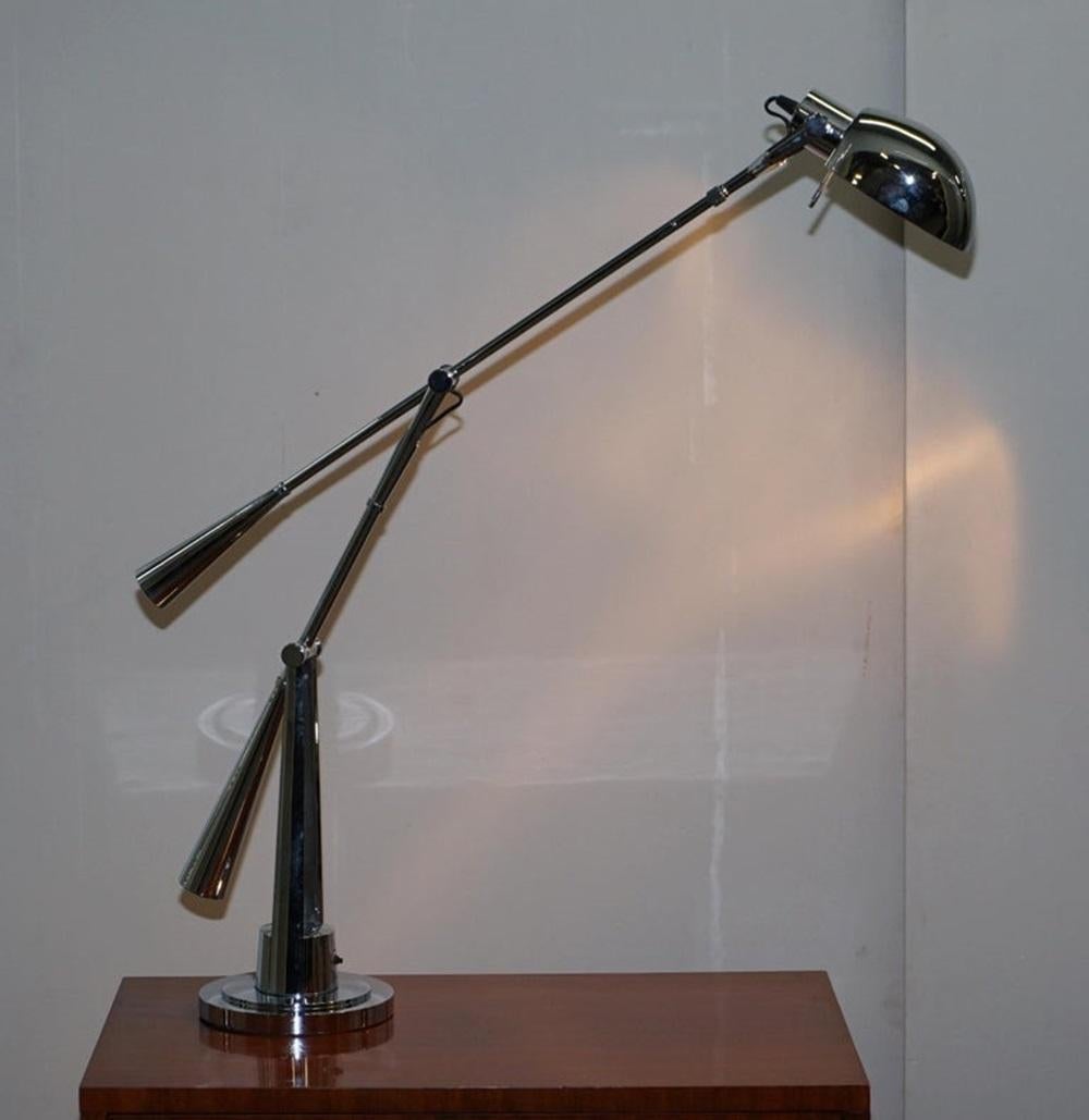 English Pair of Extra Large Ralph Lauren Equilibrium Table Lamps Swivel Tilt Functions