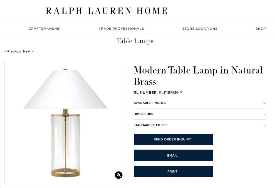 We are delighted to offer for sale this lovely pair of Ralph Lauren glass & brass polished storm lantern table lamps with height adjustable shades 

This sale is for a pair of extra large lamps, they are base on candle storm lanterns but have