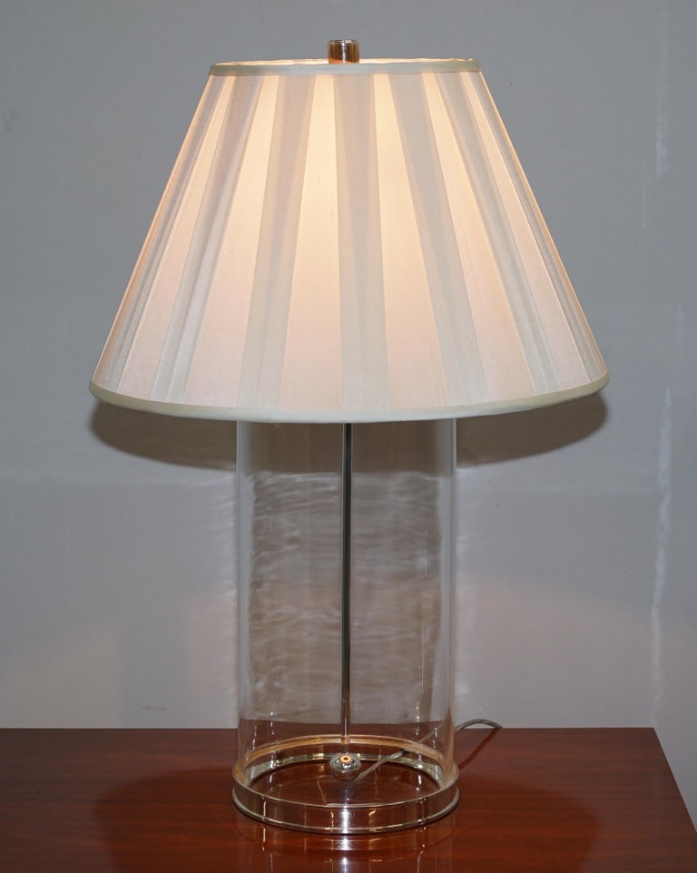 Pair of Extra Large Ralph Lauren Glass and Brass Storm Lantern Table ...