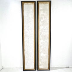 Pair of Extra Tall Framed Beaded African Yoruba Panels
