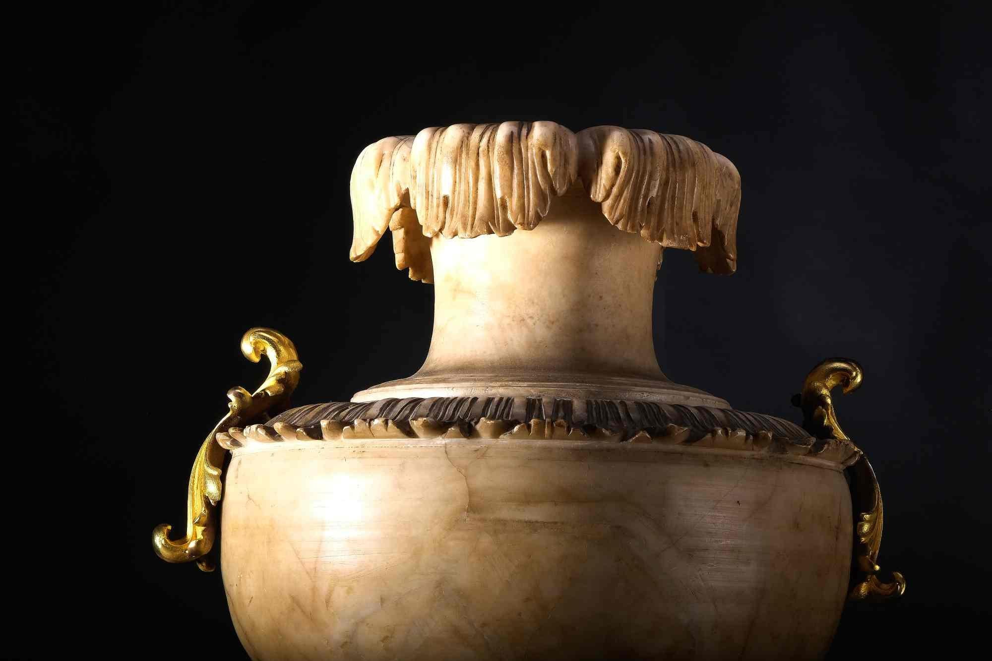 18th Century Pair of extremely rare Alabaster vases, Italy, 1st half of 18th century  For Sale