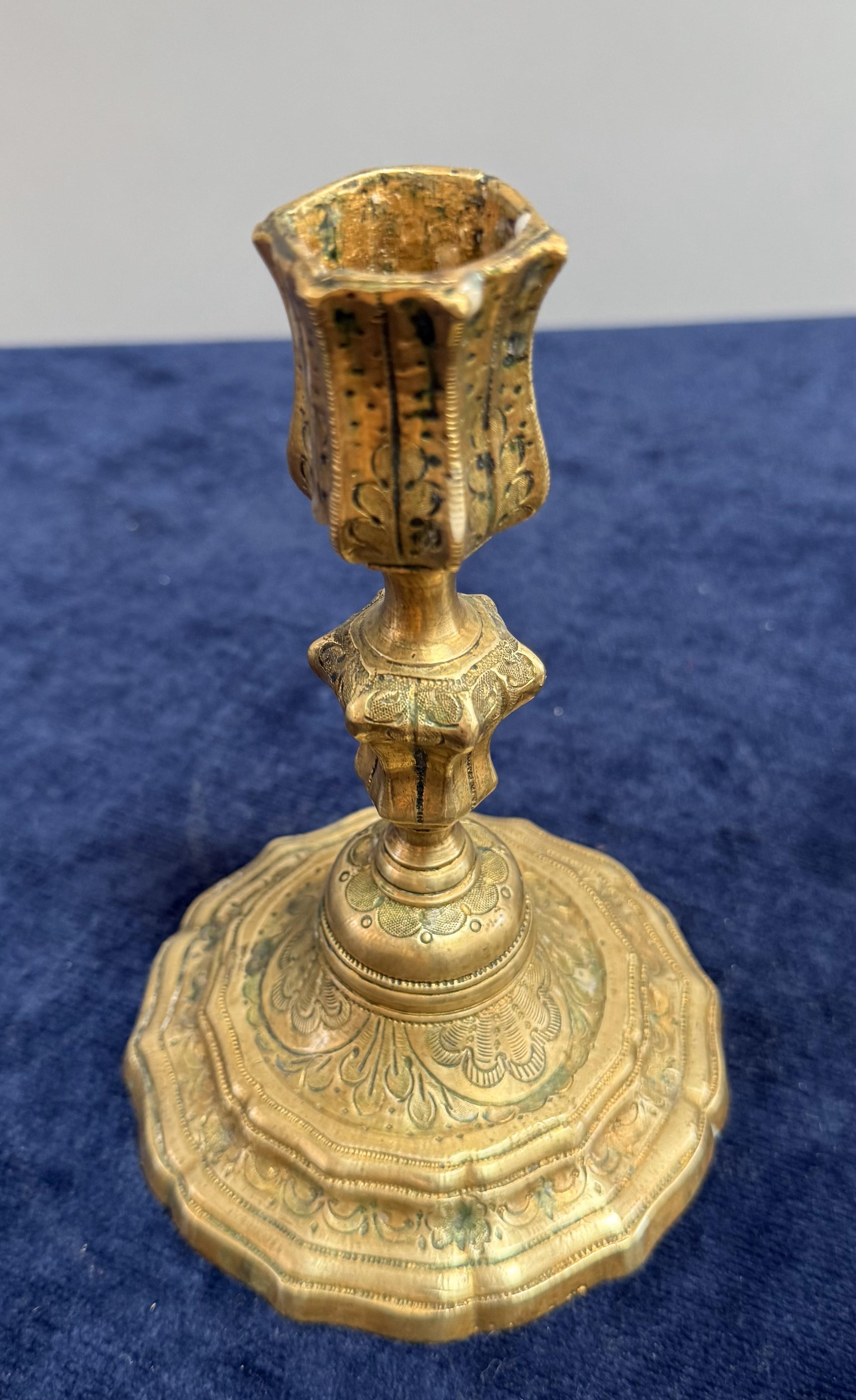 Pair of Extremely Rare Early 18th Century Regence Period Candlesticks For Sale 1