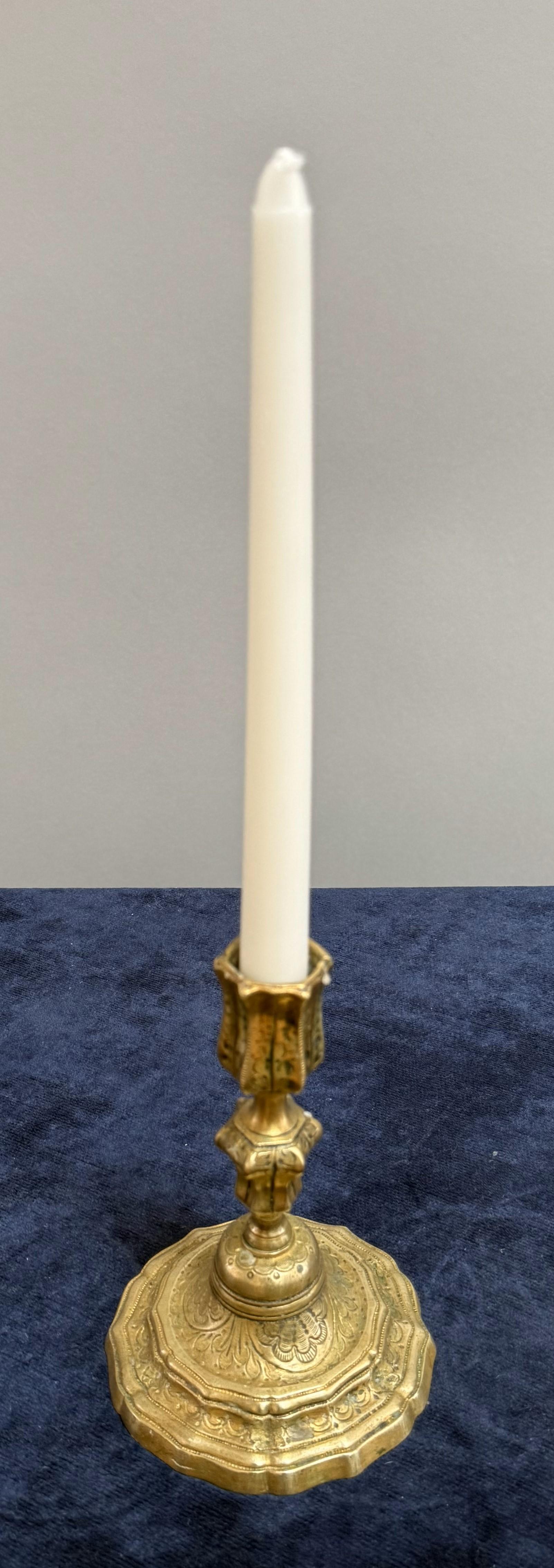 Pair of Extremely Rare Early 18th Century Regence Period Candlesticks For Sale 3