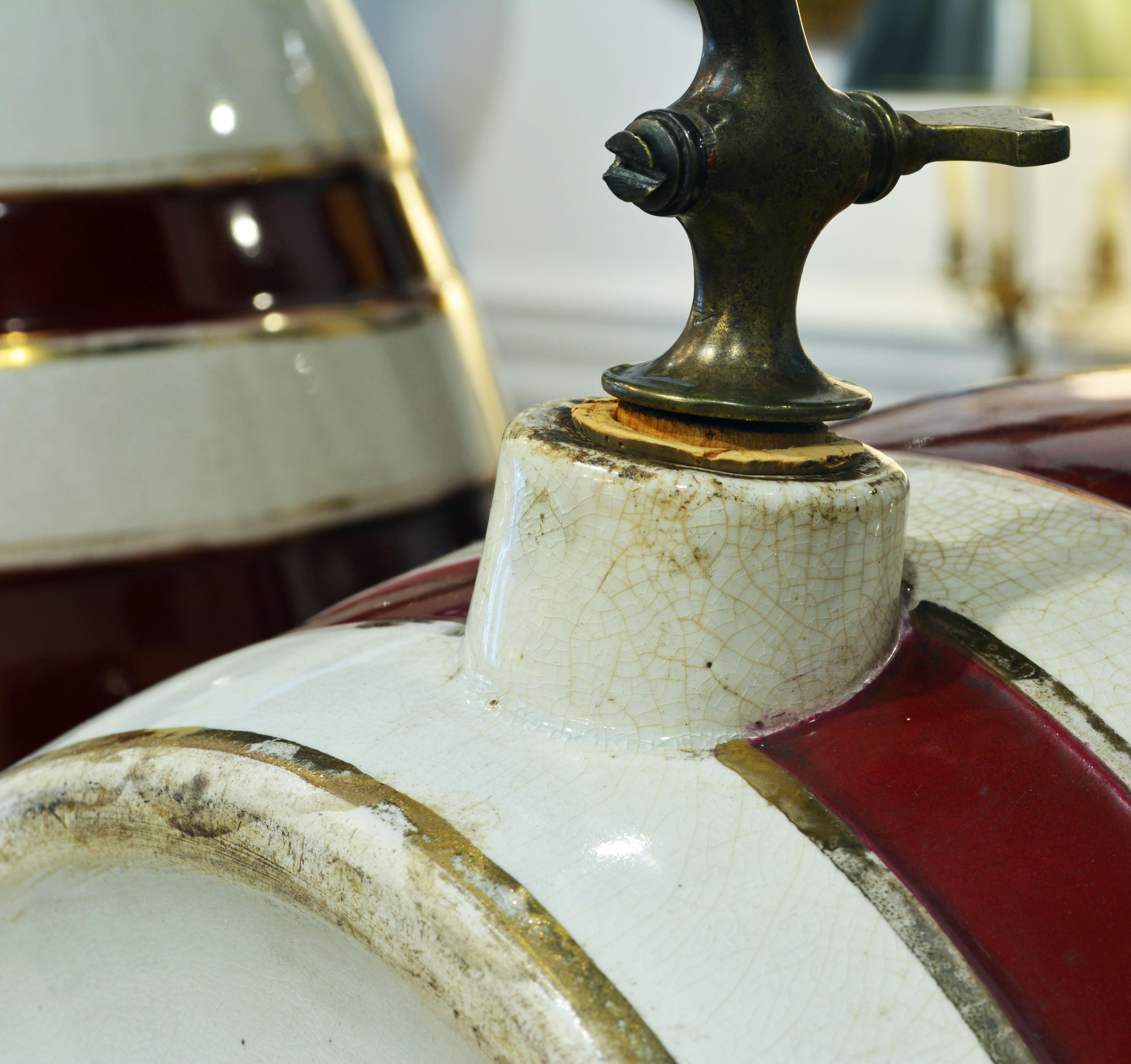 Pair of Eye-Catching 19th Century English Glazed Ceramic Liquor Barrels 6