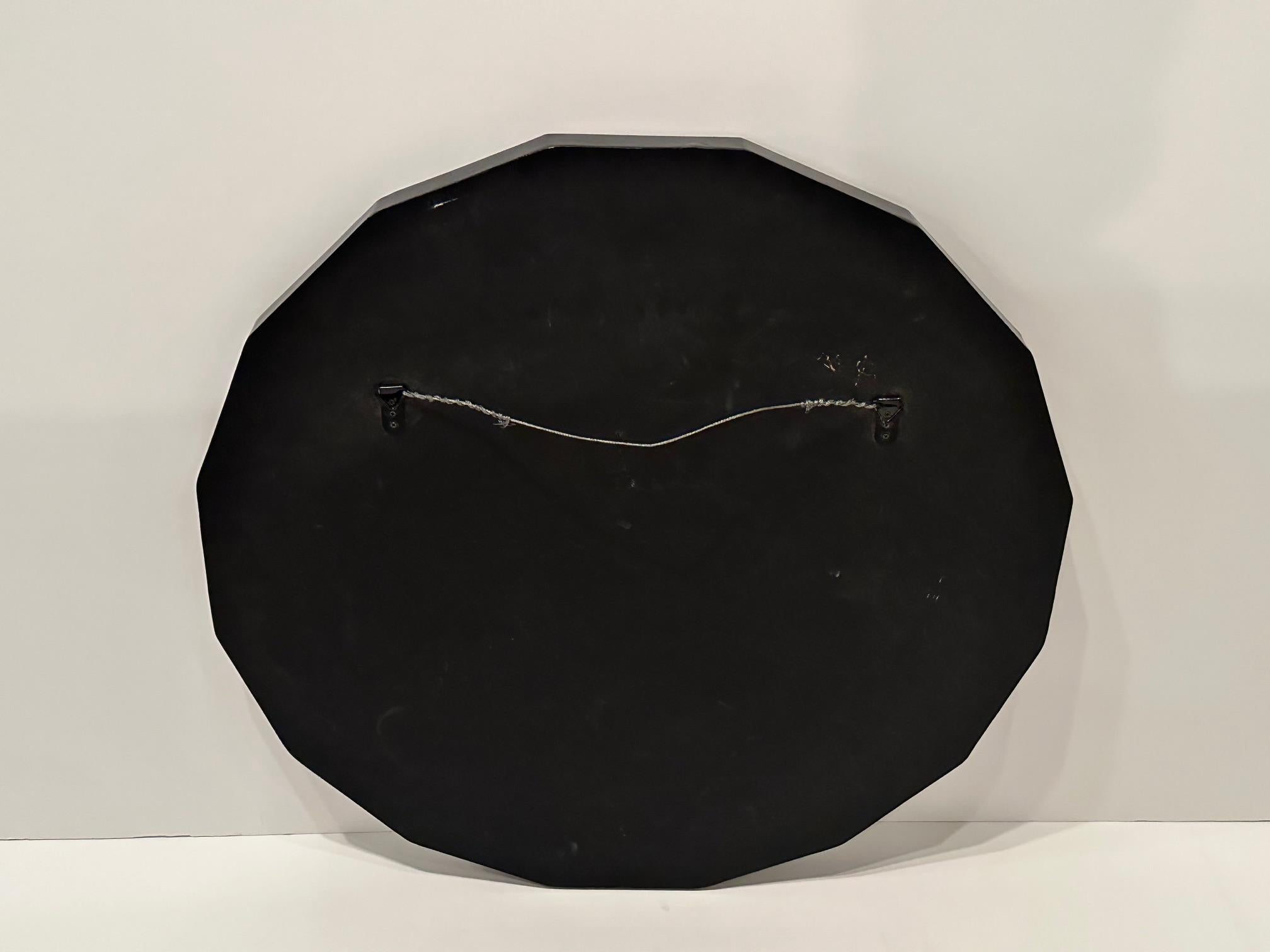 Pair of Eye-Catching Mid-Century Modern Scalloped Round Mirror For Sale 2