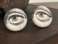 Paar Augen-Manschettenknöpfe Object d'Art Accessoire Piero Fornasetti Italien