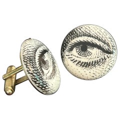 Paar Augen-Manschettenknöpfe Object d'Art Accessoire Piero Fornasetti Italien
