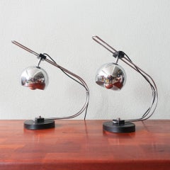 Paire de lampes de bureau Eyeball Reggiani, années 1970