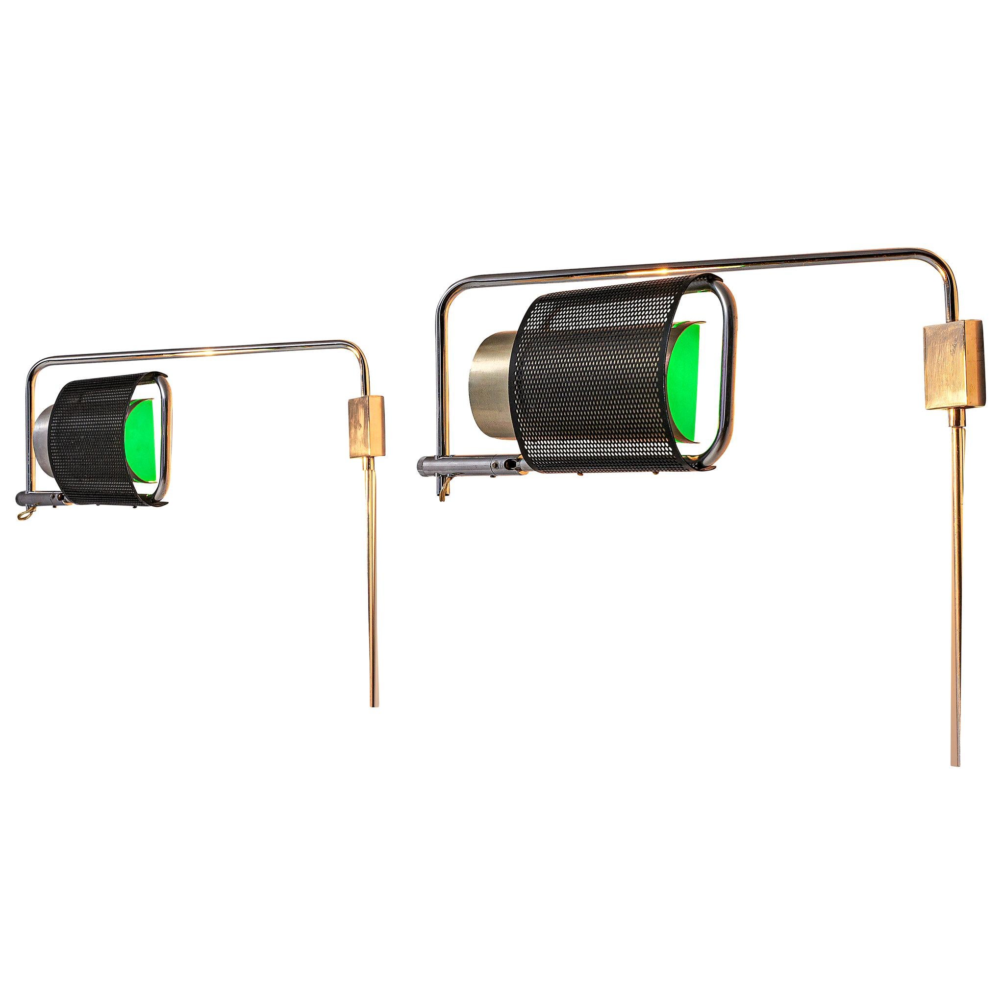 Pair of 'Eyeshade' Wall Lights by George Nelson & Associates