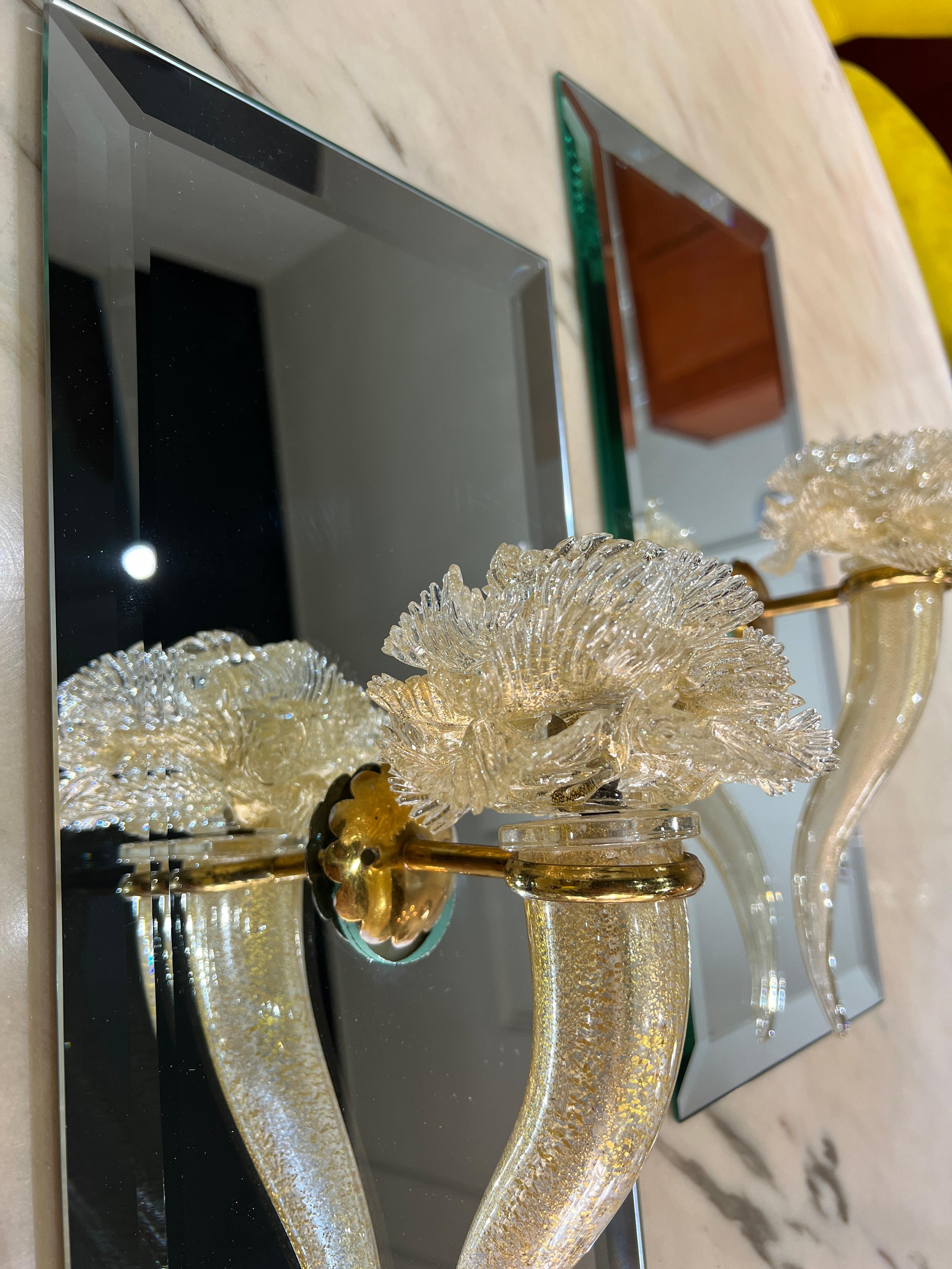 Pair of F Poli Sconces Italy 1950 In Excellent Condition For Sale In PARIS, FR