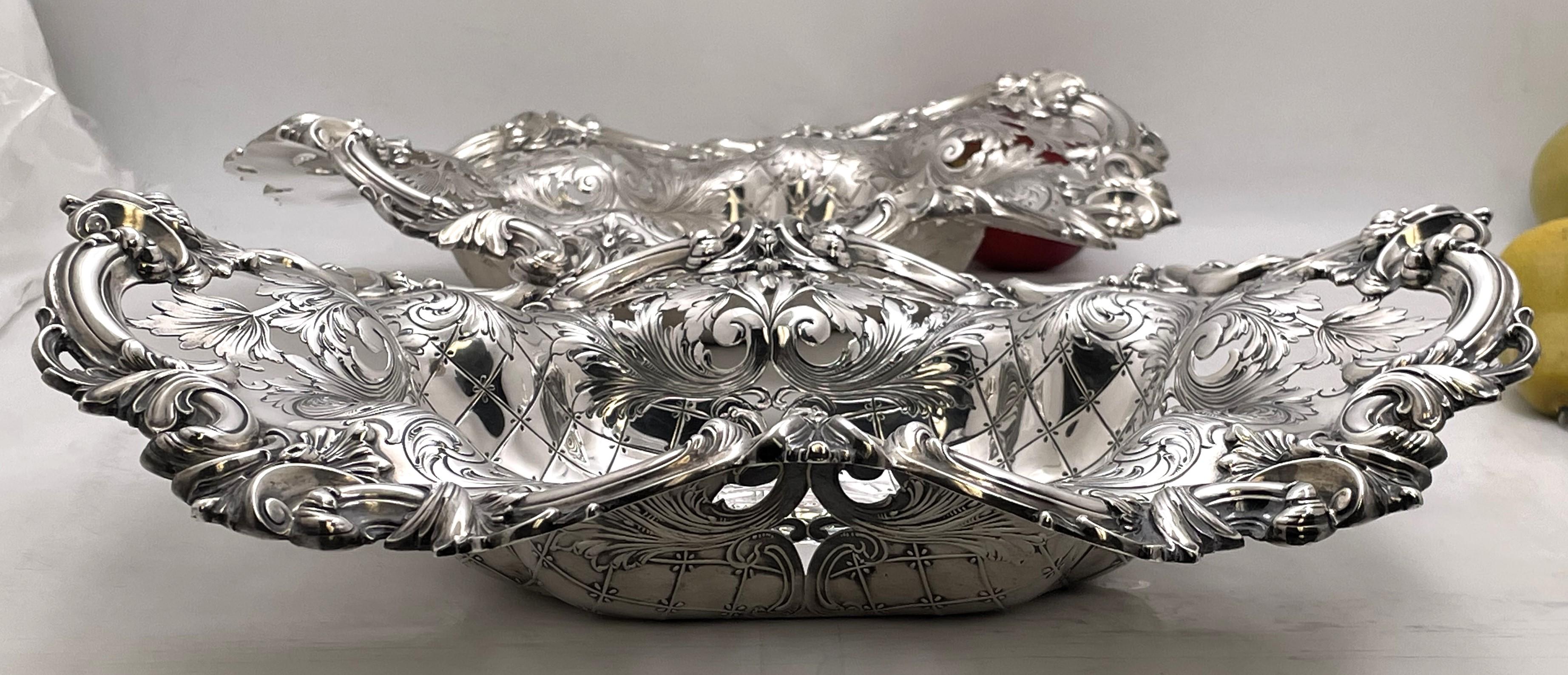Paire de bols en argent sterling de style Art nouveau, début du 20e siècle en vente 3