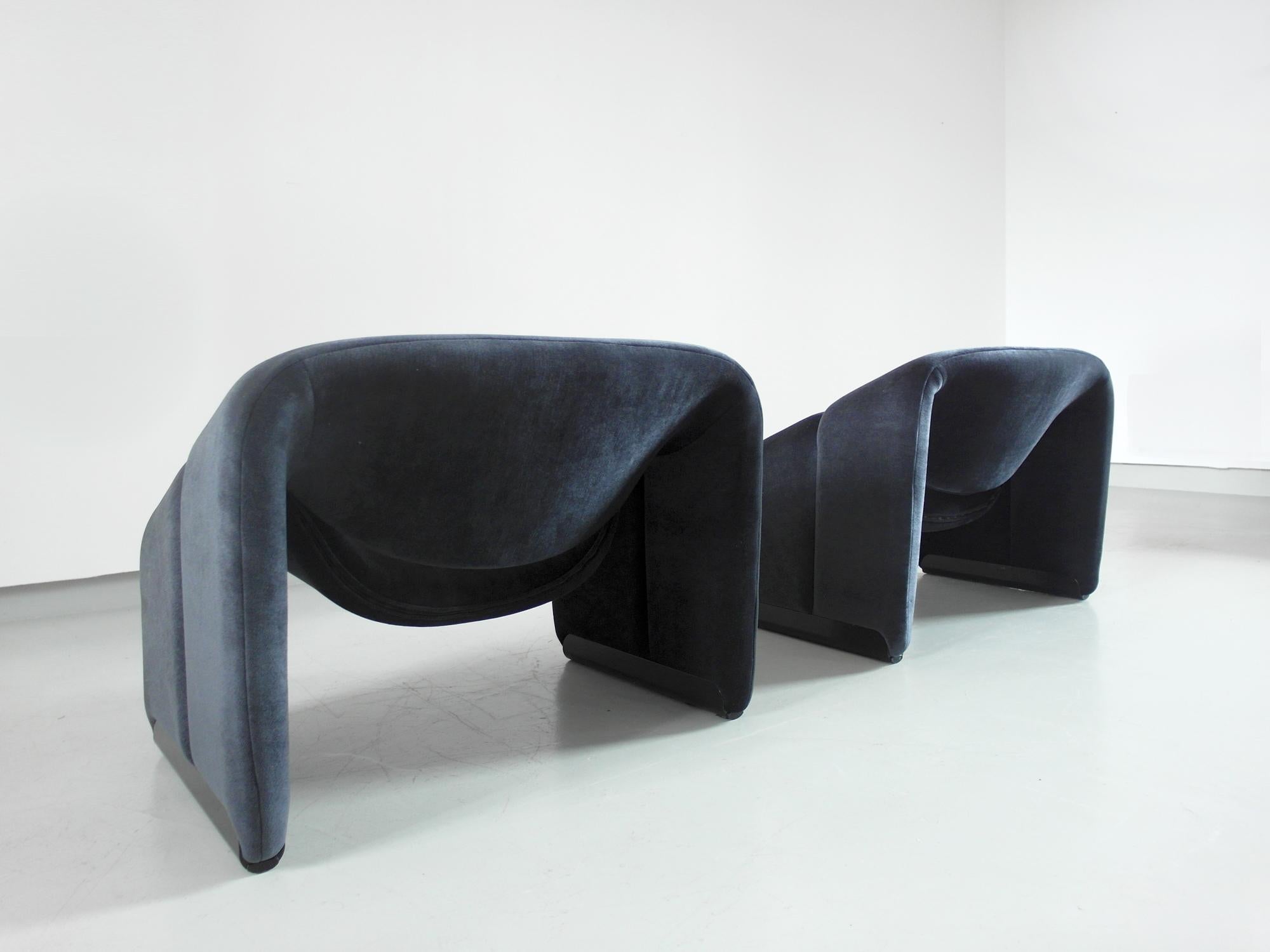 Pair of F598 Groovy Chairs in Velvet by Pierre Paulin for Artifort, 1973 5
