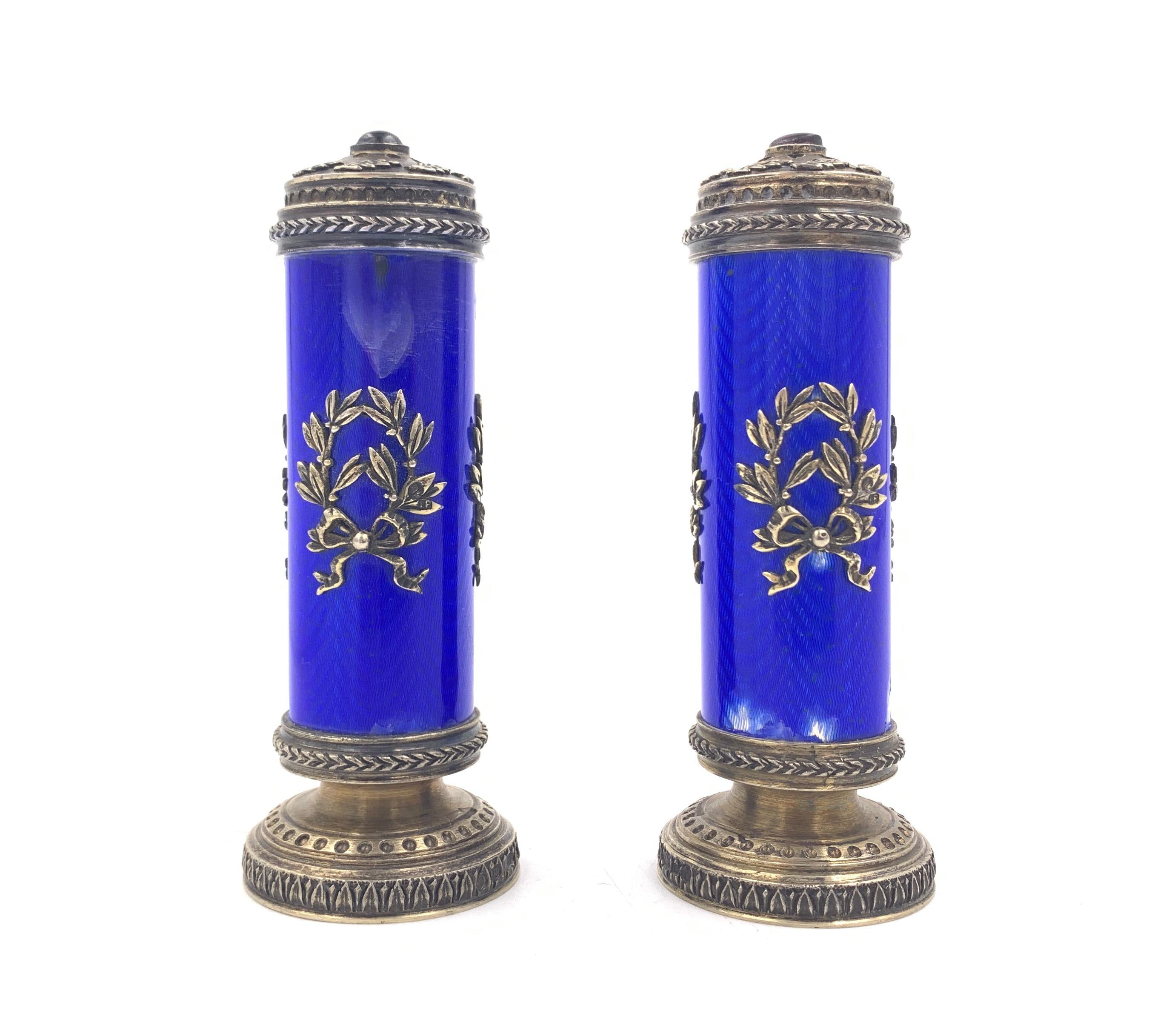 Russian Pair of Fabergé Style Peppers For Sale