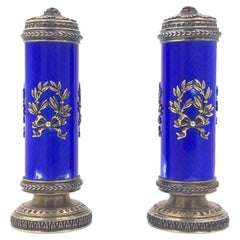 Antique Pair of Fabergé Style Peppers