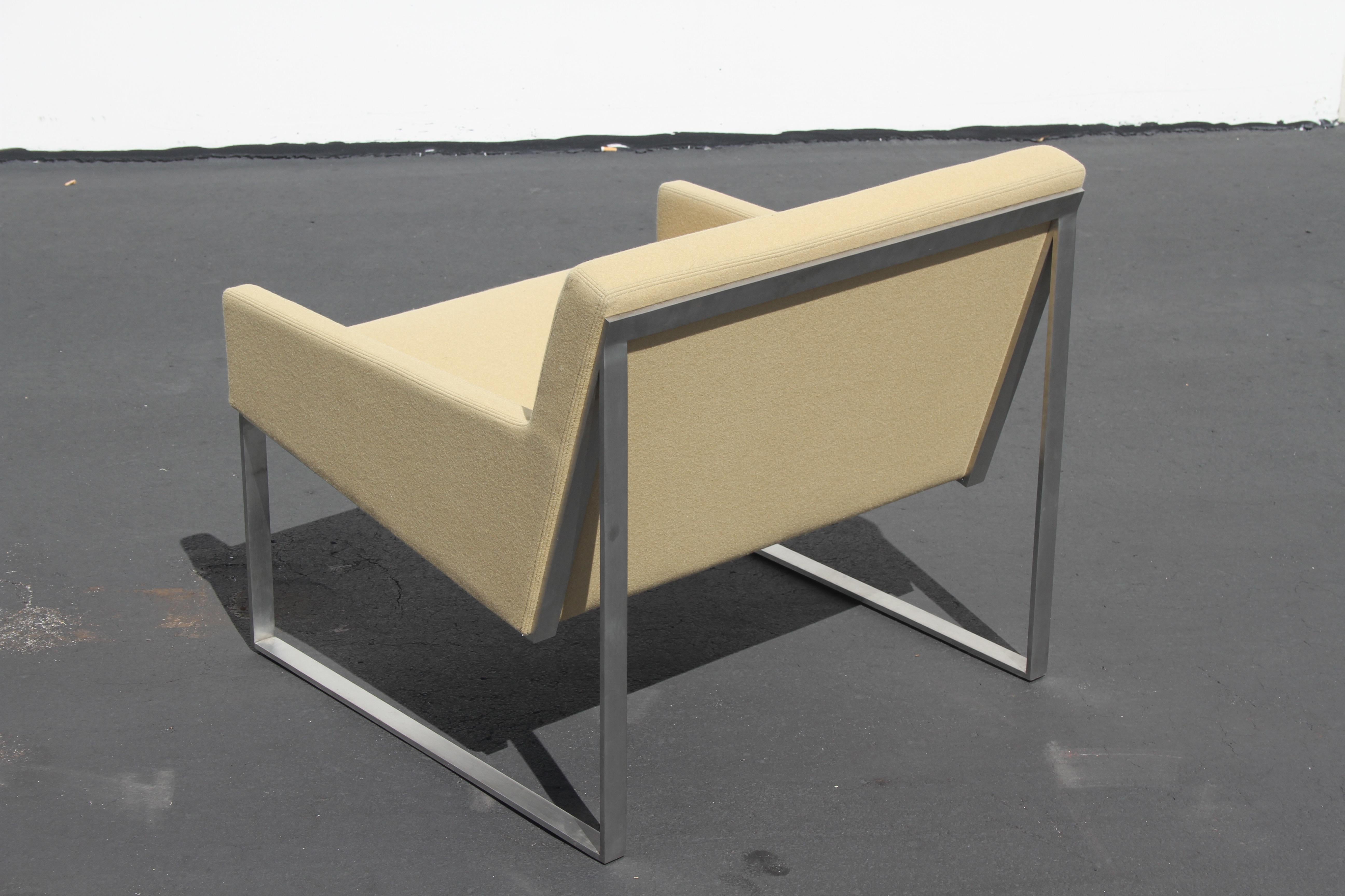 Contemporary Pair of Fabien Baron for Berhardt Design B.3 Lounge Chairs For Sale