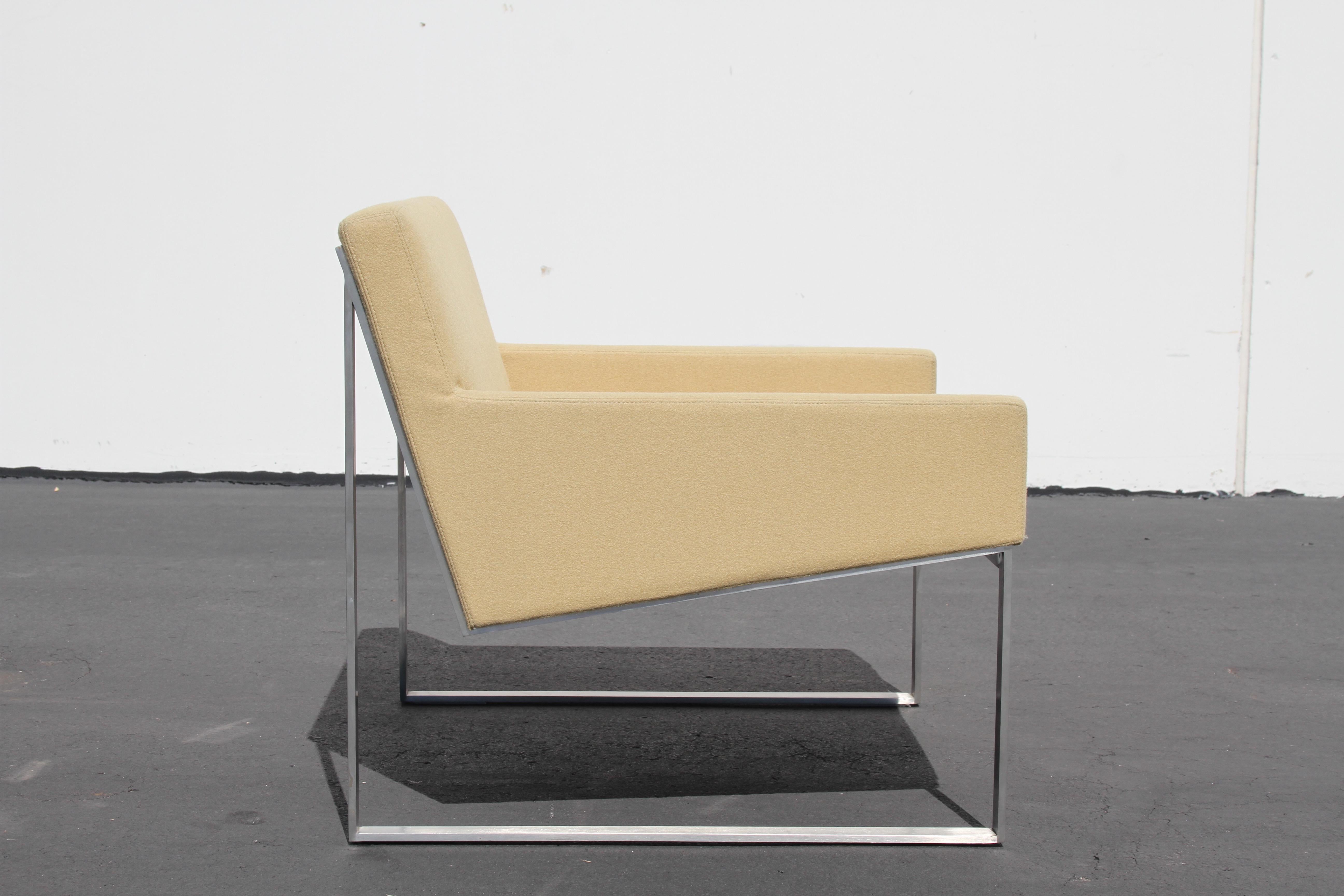 American Pair of Fabien Baron for Berhardt Design B.3 Lounge Chairs For Sale