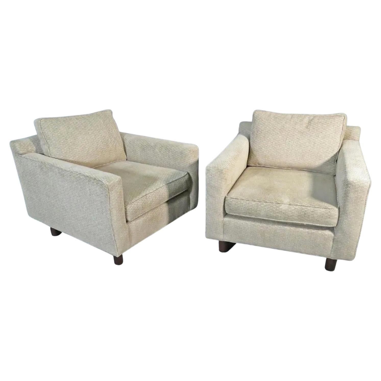 Pair of Fabric Club Chairs by Mitchell Gold + Bob Williams For Sale