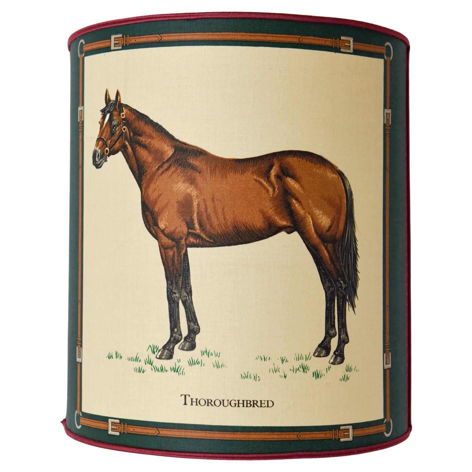 XXIe siècle et contemporain Paire d'éventails en tissu avec cheval pour lampes en vente