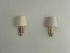 Pair of Fabric Shade Sconces by V.L.S, 1970s, Germany