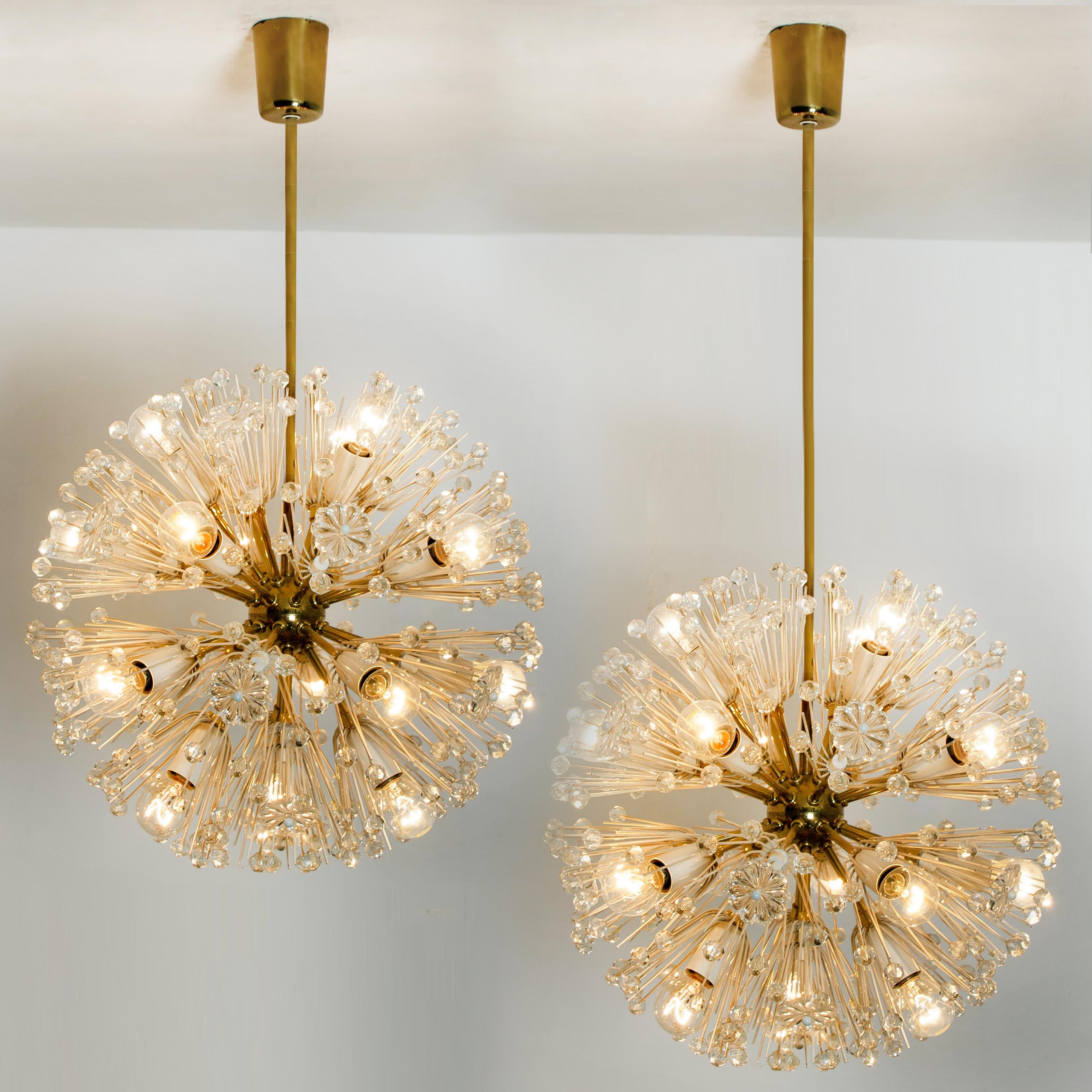 Pair of Fabulous Emil Stejnar Snowball Orbit Sputnik Chandeliers, Austria For Sale 5