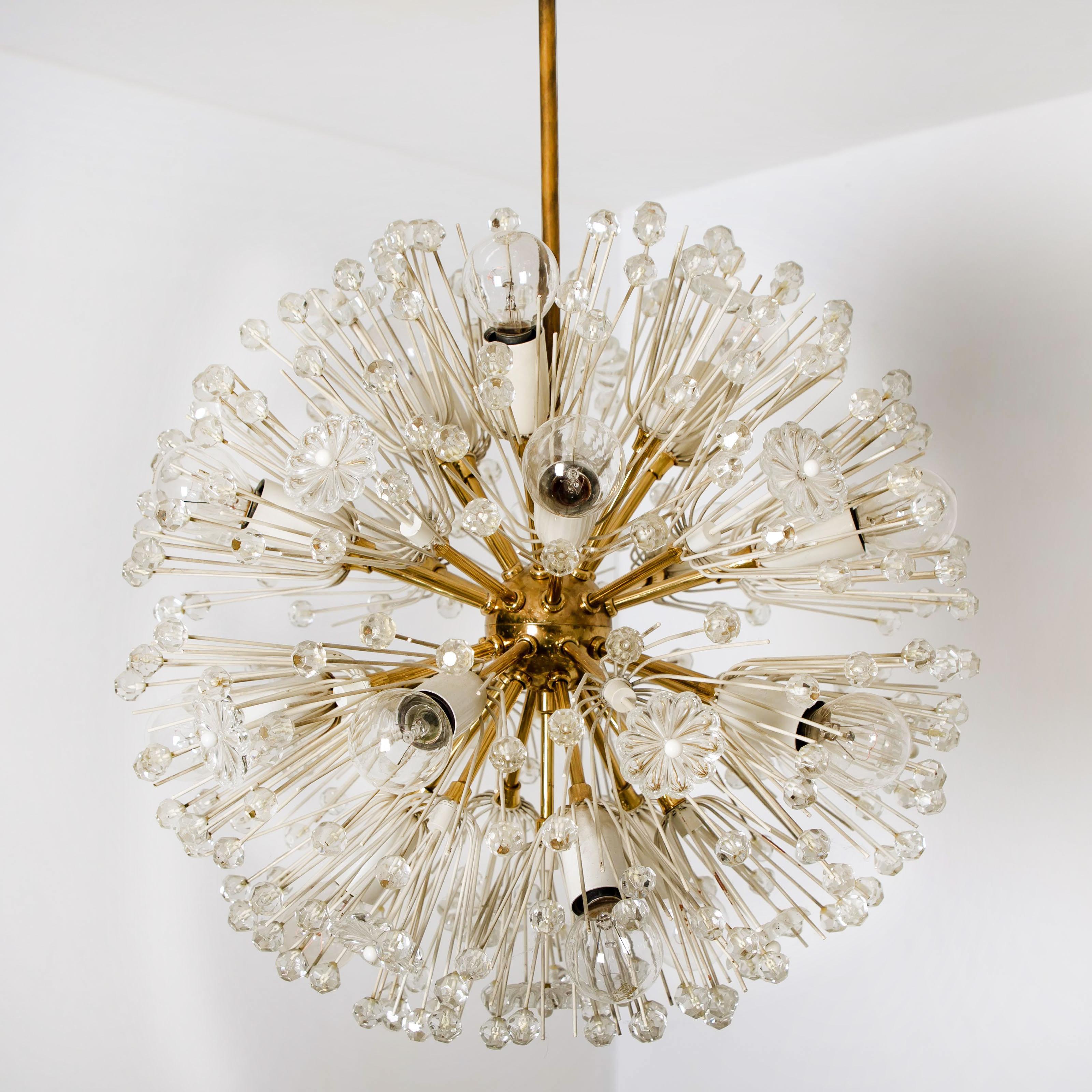 Pair of Fabulous Emil Stejnar Snowball Orbit Sputnik Chandeliers, Austria For Sale 1