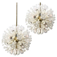 Pair of Fabulous Emil Stejnar Snowball Orbit Sputnik Chandeliers, Austria