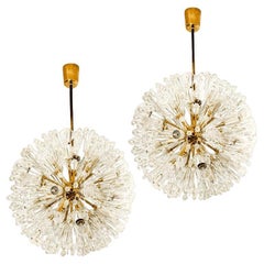 Pair of Fabulous Emil Stejnar Snowball Orbit Sputnik Chandeliers, Austria