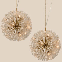 Pair of Fabulous Emil Stejnar Snowball Orbit Sputnik Light Fixtures, Austria