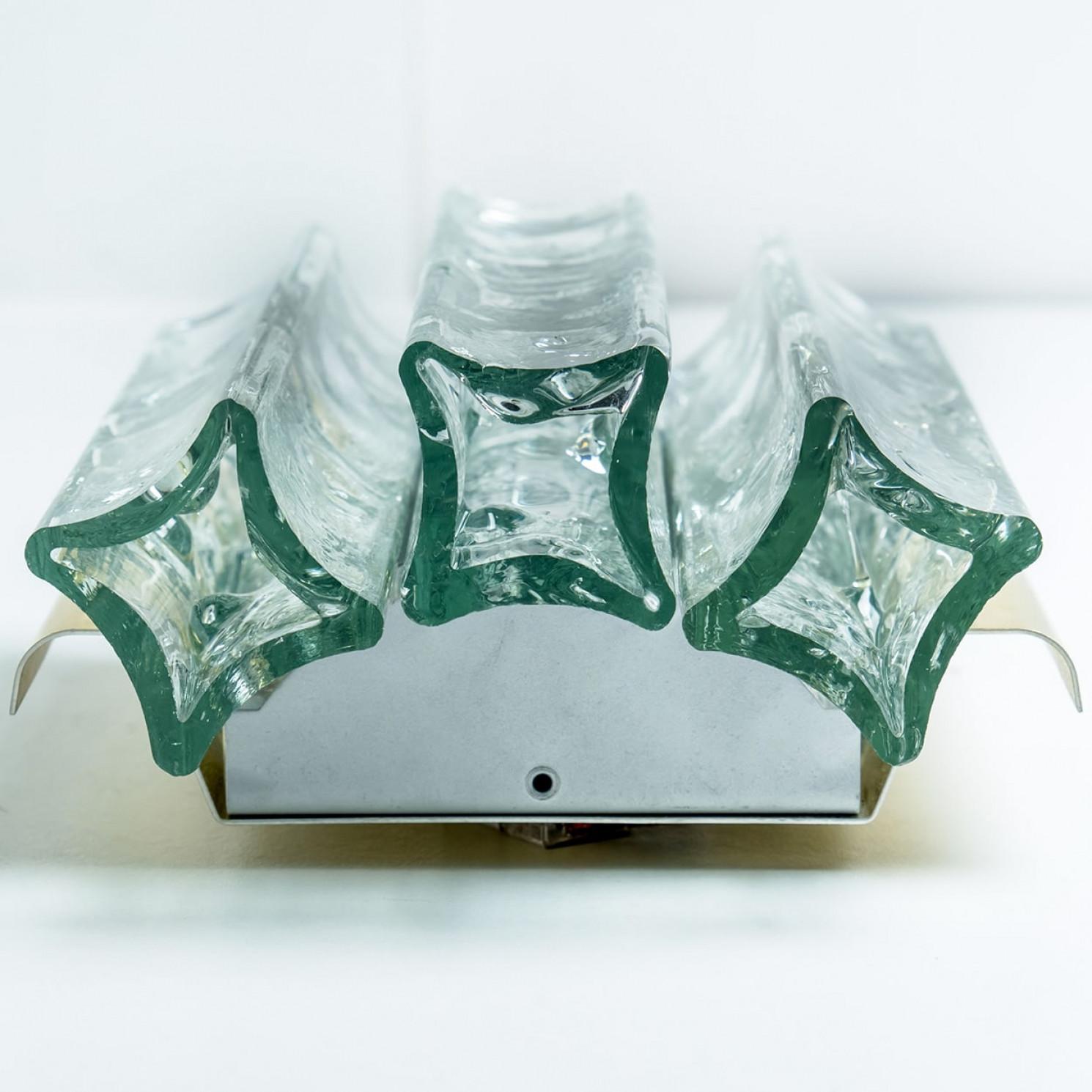Paire de lampes murales à tubes à facettes de Doria Leuchten, années 1960 en vente 1
