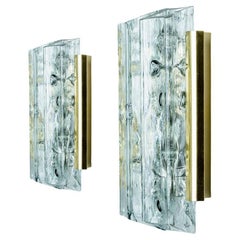 Coppia di lampade da parete a tubo sfaccettato di Doria Leuchten, anni
60
