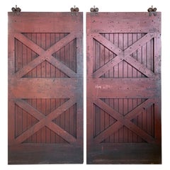 Vintage Pair of Factory Barn Doors