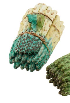 Pair of Faience Asparagus Bundles, France, 18th