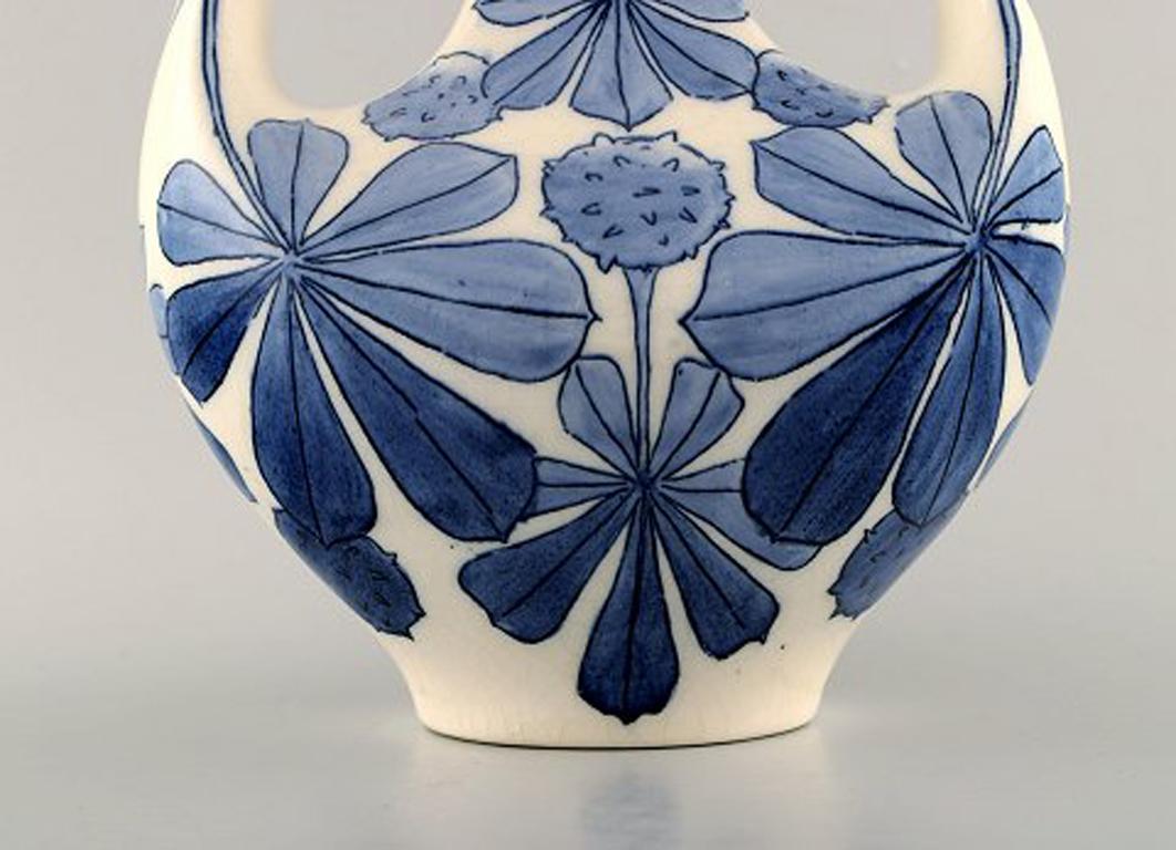 Swedish Pair of Faience Vases, Art Nouveau. Design by Alf Wallander for Rörstrand