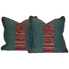 Handmade Faille and Woven Pillows