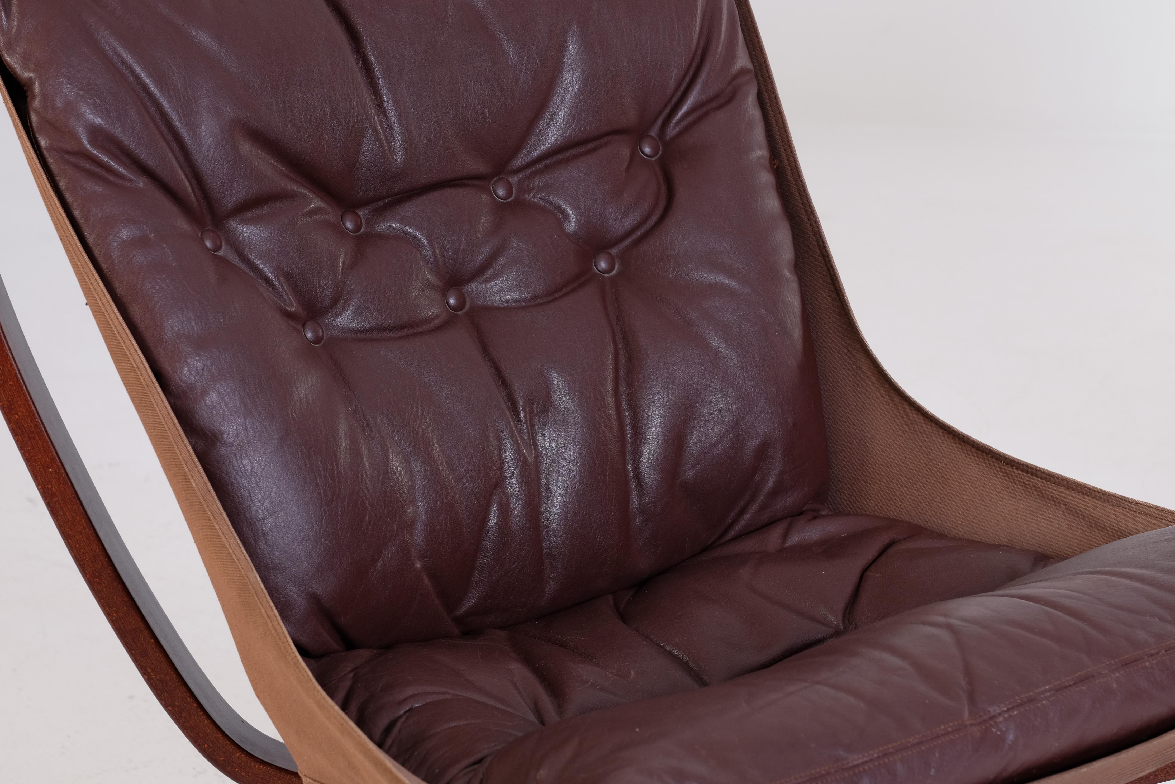 Fin du 20e siècle Paire de chaises Falcon de Sigurd Ressell, années 1970 en vente