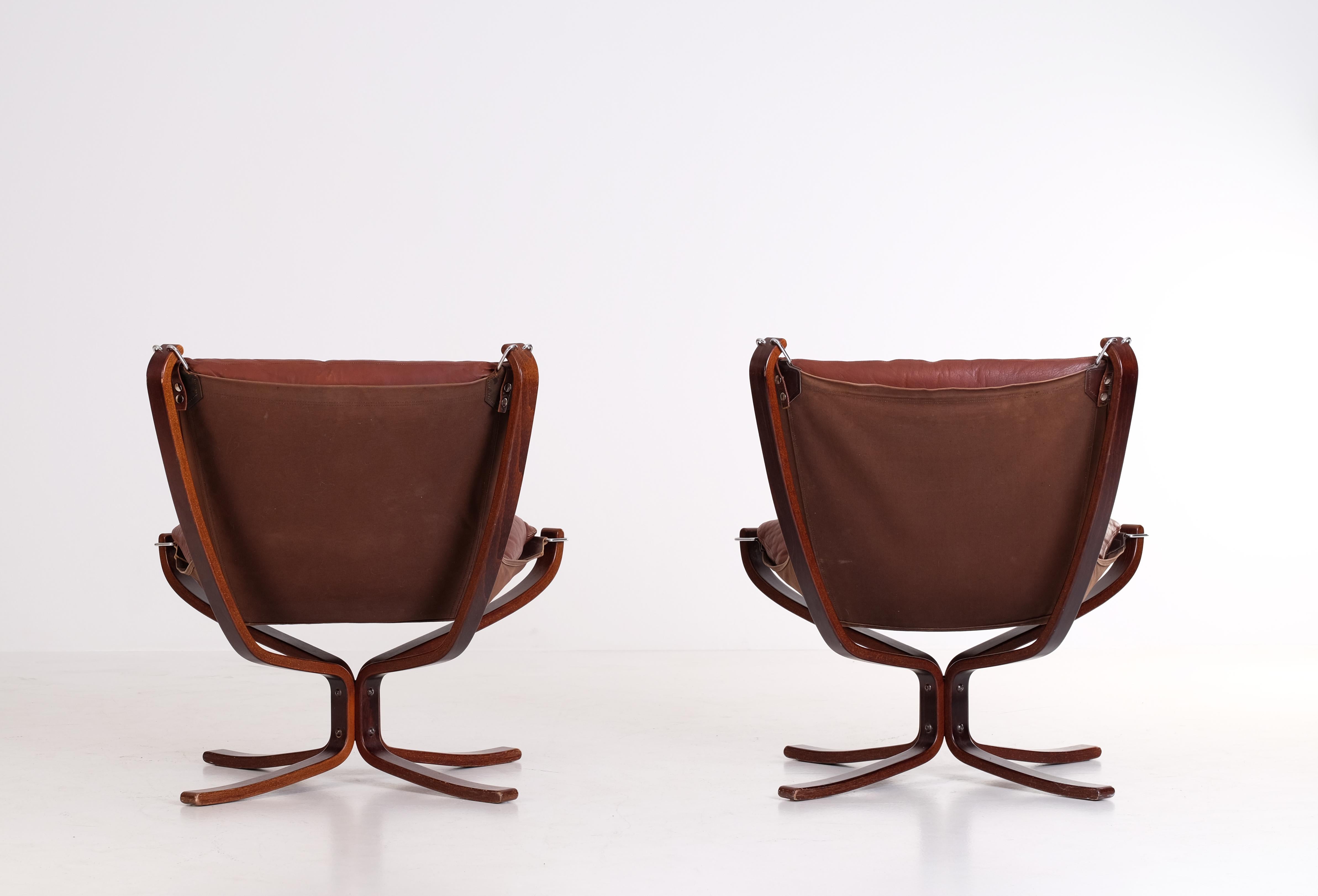 Pair of Falcon Chairs by Sigurd Ressell, 1970s 2