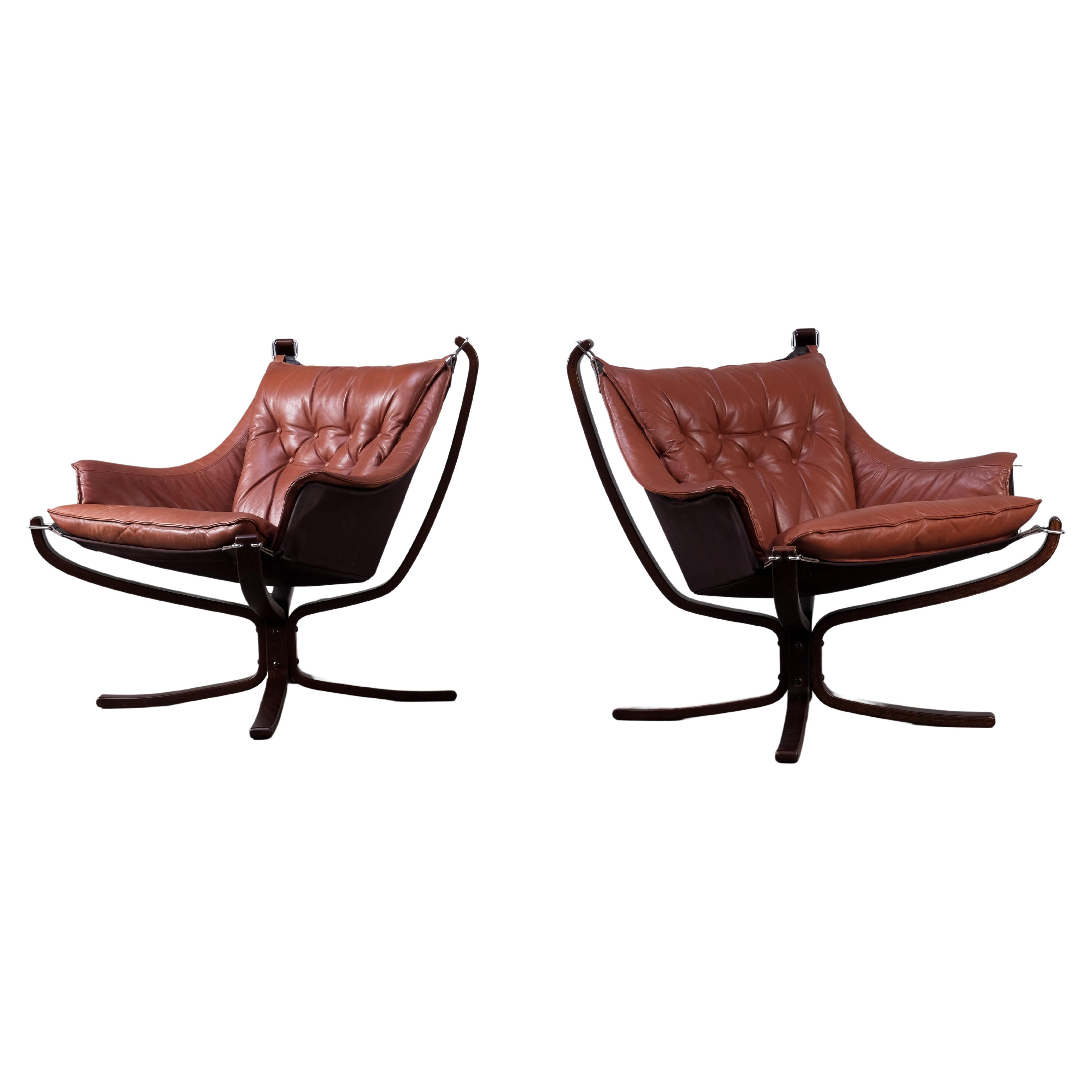 Pair of "Falcon" Chairs by Sigurd Ressell, 1970s