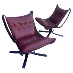 Pair of Falcon Chairs by Sigurd Ressell for Vatne Møbler, Norway danish Modern