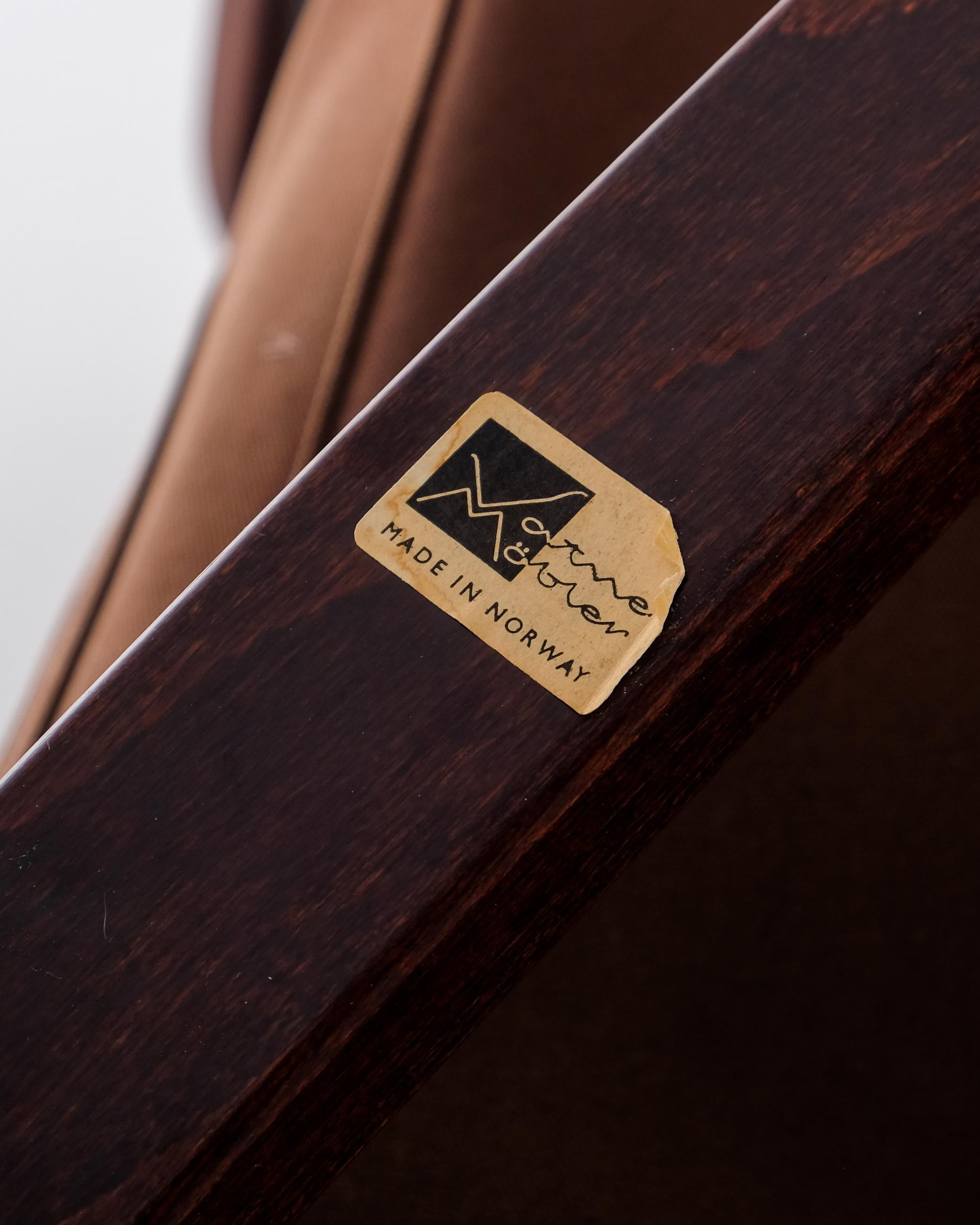 Cuir Paire de chaises Falcon de Sigurd Ressell, Norvège, 1970 en vente