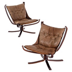 Pair of Falcon Chairs by Sigurd Ressell, Norway, 1970s