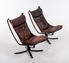 Pair of "Falcon" Easy Chairs by Sigurd Resell, Norway, 1970s