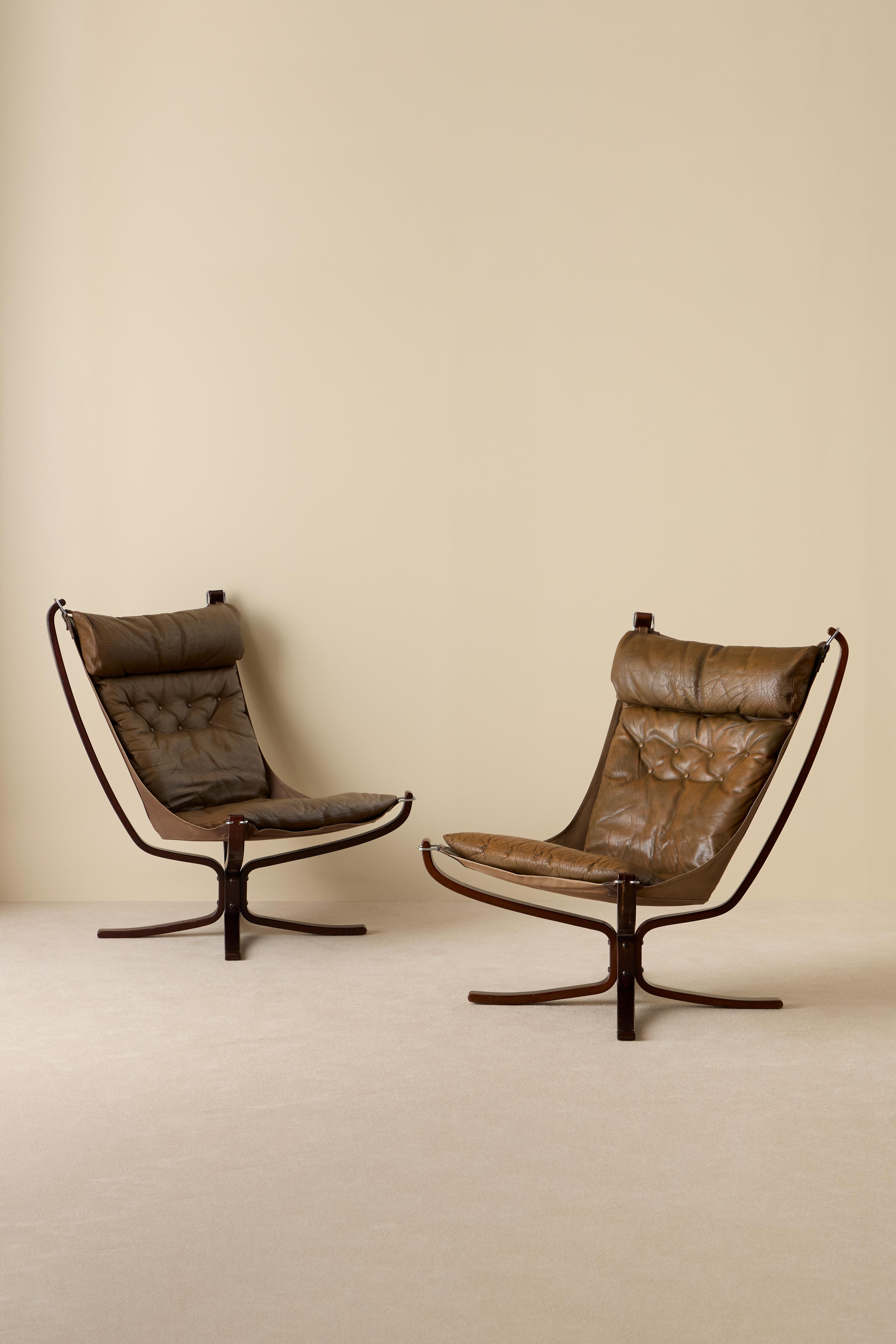 Produced by Vatne möbler in Norway, 1970s.
Leather cushions in good condition with minor signs of usage.