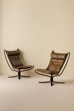 Pair of "Falcon" Easy Chairs by Sigurd Resell, Norway, 1970s
